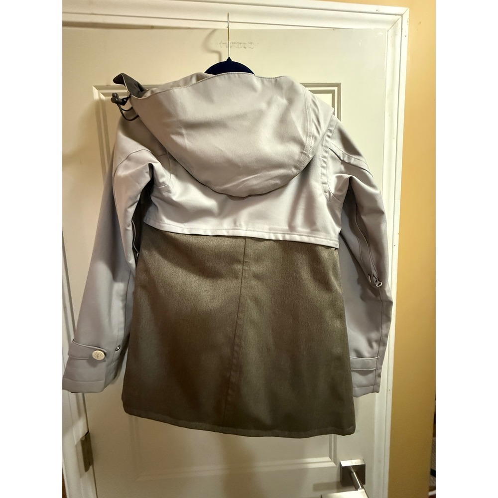 Holden Outerwear Womens Snowboard Jacket Grey Olive Green Colorblock Hooded S - Picture 2 of 5